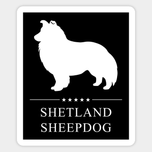 Shetland Sheepdog Dog White Silhouette Magnet